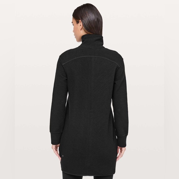 Lululemon | On Repeat High-Collared Long Full-Zip Jacket in Black Size 6 - Picture 3 of 15